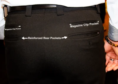 Besom front jacket pockets with flap